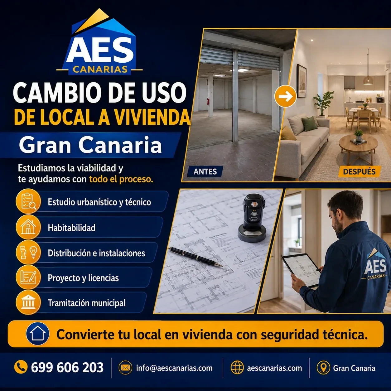 Cambio de uso de local a vivienda
